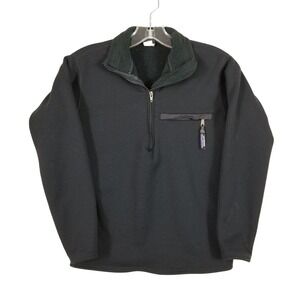 Patagonia Mens XS Black Quarter Zip Fleece Pullover Jacket Made in USA